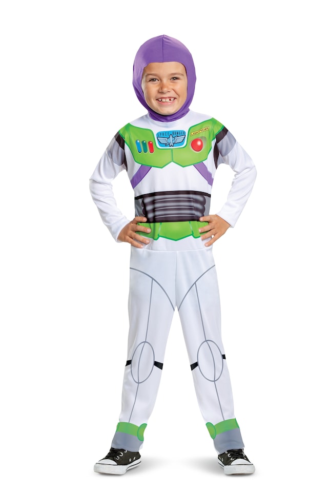 image 1 of Disney Toy Story Buzz Lightyear Costume – Boys Officially Licensed 2-Piece Fancy Dress Outfit, Green, Ages 3-8