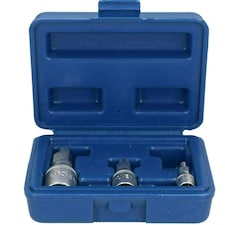 3pc Magnetic Bits Socket Set Driver For Nuts + Bolts Mixed 1/4" 3/8" 1/2" Drive