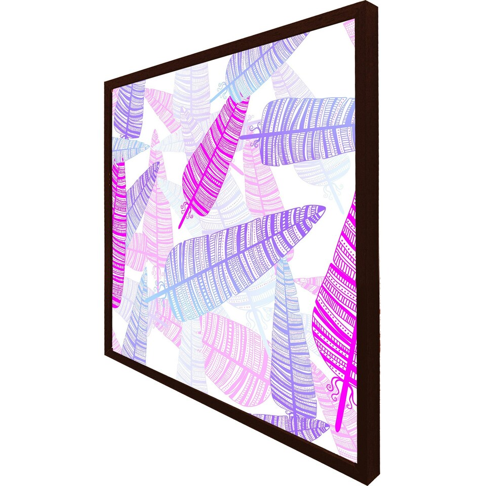 image 1 of Purple feathers (Picture Frame) Black | M