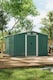 image 4 of Living and Home Large Garden Storage Shed - Green 257 x 259 x 178cm