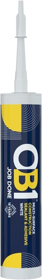 image 1 of OB1 White - Multi-Surface Construction Sealant & Adhesive Waterproof Silicone (Box of 12)