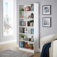 Bookcase Display Shelf Freestanding Book Storage Unit Home Living Room Furniture | White