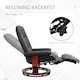 image 3 of HOMCOM Ergonomic Office Recliner Sofa Chair PU Leather Armchair Lounger Black