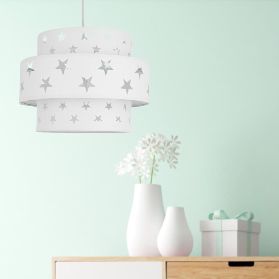 image 1 of White Star Two Tier Light Shade | White | Large | 1