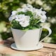 image 2 of Vintage Cream Tea Cup Planter Cream