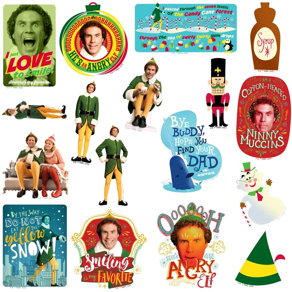 image 1 of Elf Deluxe Stickers (Pack of 50) - Multicoloured - One Size