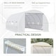 image 5 of Outsunny 6 x 3 x 2 m Polytunnel Greenhouse w/ Zippered Door and 8 Windows