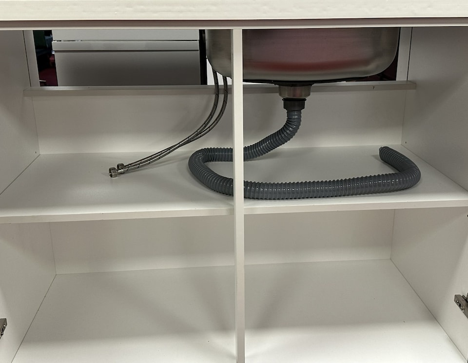 image 1 of JD Greta 1000mm Utility Room Sink Unit With Tap, Kitchen Base Cabinet - Grey Matt | Grey