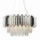 image 1 of Valetta Pendant Polished Stainless Steel & Crystal (K5) Glass 6 Light Dimmable IP20 - E14