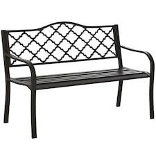 Outsunny  Outdoor Garden Bench 2 Seater Patio Porch Loveseat Brown