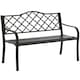 image 1 of Outsunny  Outdoor Garden Bench 2 Seater Patio Porch Loveseat Brown