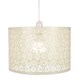 image 2 of Moroccan Designed Cream Metal Pendant Light Shade with Floral Decoration | Cream | Cream | 1