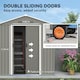 image 9 of Outsunny 6.5x3.5ft Metal Garden Shed for Garden and Outdoor Storage, Grey
