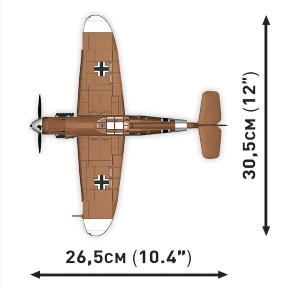 image 1 of Messerschmitt BF 109 G brick model plane - COBI 5761 - 350 bricks