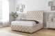 image 2 of Sloomy Vienna Sand Naples Divan Bed With Mattress No Drawers With 26" Strutted Headboard & 12" Matching Footboard 4' Small Double | Cream | Sand | Small Double | 1