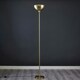 image 1 of ValueLights Forseti Brushed Gold Floor Lamp and LED Bulb | Gold