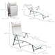 image 7 of Outsunny Sun Lounger Recliner Foldable 7 Levels Texteline Cream White