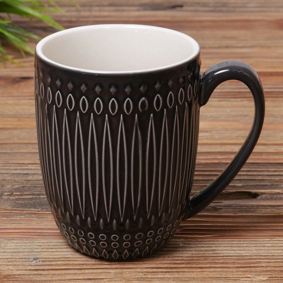 image 1 of Set of Coffee Mugs Multi | Blue, Grey, Black