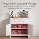 image 7 of Vida Designs Arlington 2 Drawer 2 Door Sideboard Shaker Buffet Cabinet Storage, White & Oak | White | White & Oak | 1