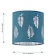 image 6 of Fern - Teal Cut Out 15.5cm Table Lamp Shade | Green | Silver | Small | 1