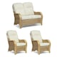 image 1 of Desser Turin Light Oak Rattan 2 Seater Sofa Set in Jasper - Conservatory Sofa Suite