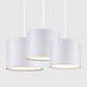 image 2 of ValueLights Torbery Set of 3 Grey Nesting Lamp Shades & Bulbs Grey