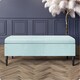 image 1 of Paris Plain 137cm Ottoman Storage Bench - Plush Velvet Shoe Bench - White Upholstery Footstool with Storage