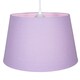 image 2 of Traditional 30cm Soft Lilac Linen Fabric Drum Table/Pendant Shade 60w Maximum | Purple | 12"