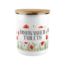 Summer Poppies Dishwasher Tablets Storage Tin