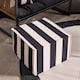 image 1 of OHS Stripe Print Garden Pouffe Outdoor Stool Footrest Table Side Chair | Multi | Black/Cream