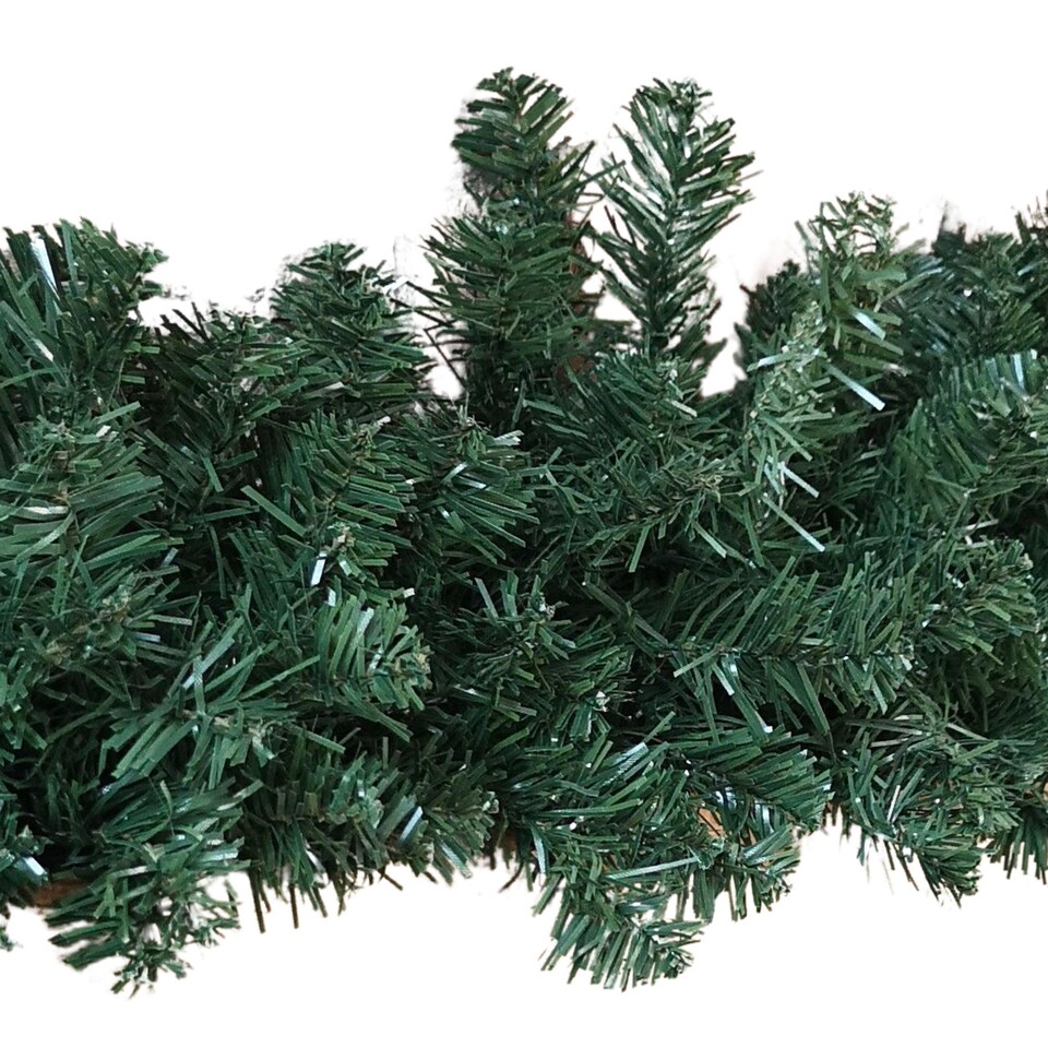 image 1 of 4 Pack 270cm (9ft) x 25cm Imperial Pine Christmas Garland Decoration Plain Green