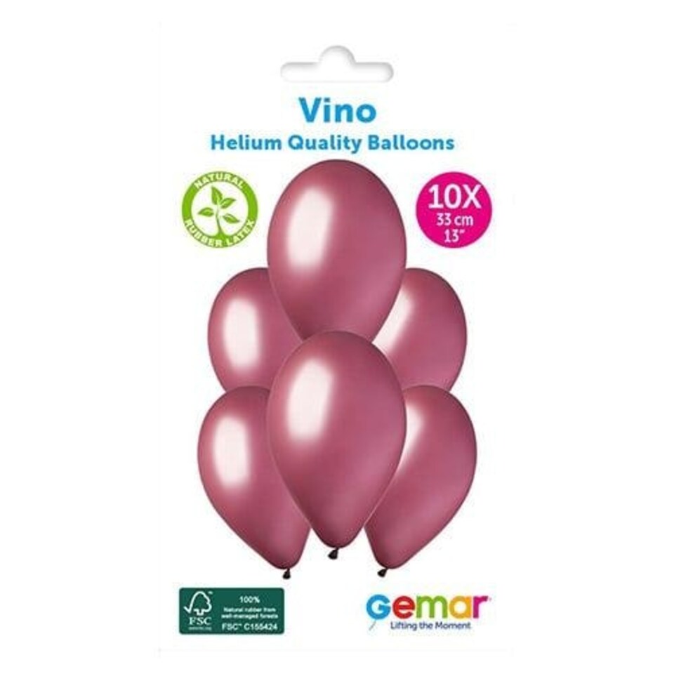 image 1 of Vino Burgundy Bio Latex Balloons 33cm / 13 in - Pack of 10