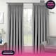 image 1 of Luxury Enhanced Living Grey Velvet, Supersoft, Blackout, Thermal Curtains with Tape Top (PAIR) - 90 x 90 inch (229x229cm)
