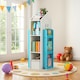 image 5 of Neo House Shaped 360° Rotating Kid's Children's Freestanding Bookshelf | Blue | Blue