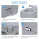 image 4 of Outsunny 20L Camping Toilet Portable Travel WC Caravan Picnic Fishing Restroom