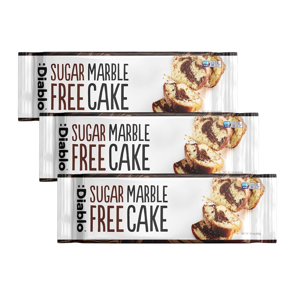 image 1 of Diablo Sugar Free Marble Cake 400g 3 Pack