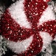 image 10 of 28cm Red and White Glitter Candy Stripe Sweet Hanging Christmas Decoration