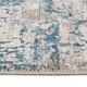 image 4 of KUKOON Blue Grey Distressed Abstract Non Slip Washable Low Pile Rug 60cm x 110cm Blue