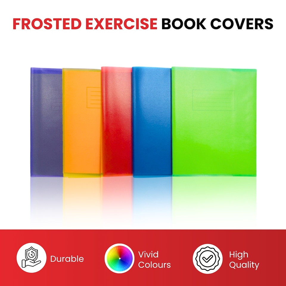 image 1 of Pack of 10 9x7" Frosted Purple Exercise Book Covers