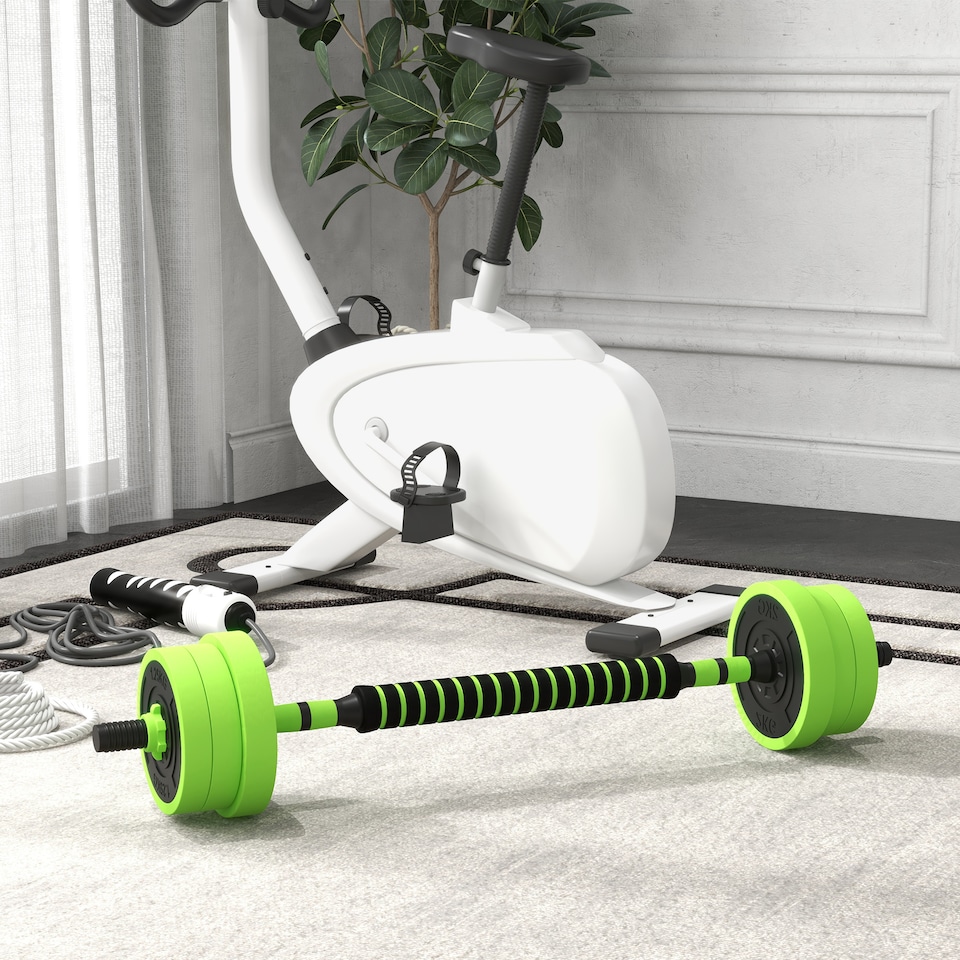 image 1 of SPORTNOW Weight Dumbbells Set, Barbell, Kettlebell, Push Up Stand, 40kg