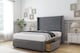 image 3 of Sloomy Stratford Armour Coniston Divan Bed With Mattress 2 Drawers Footend With 54" Wingback Headboard & 12" Matching Footboard 6' Super King | Grey | Armour | Super King | 1