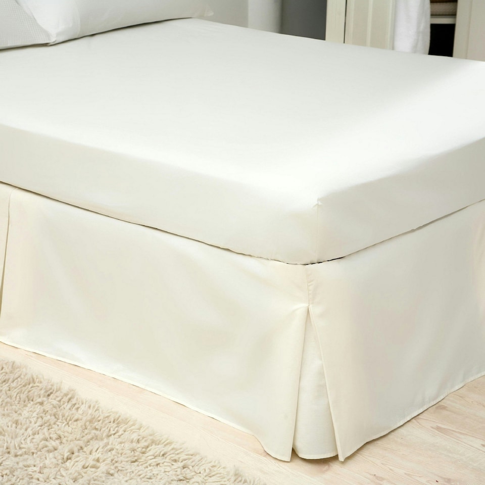 image 1 of Belledorm 200 Thread Count Egyptian Blend Platform Valance - Ivory - Single