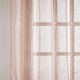 image 3 of Pair of Pandora Blush Metallic Print Voile Panels 122 cm (48 inch) Rod Pocket Panels for Bedroom and Living Room