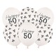 image 1 of Happy 50 Elegant Milestone Birthday Latex Balloons 30cm / 12 in - Pack of 6 Multi