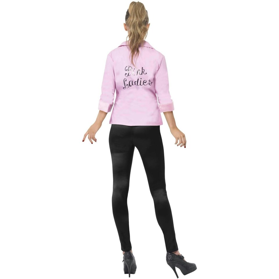 image 1 of Grease Womens/Ladies Deluxe Pink Ladies Jacket - Pink - L L