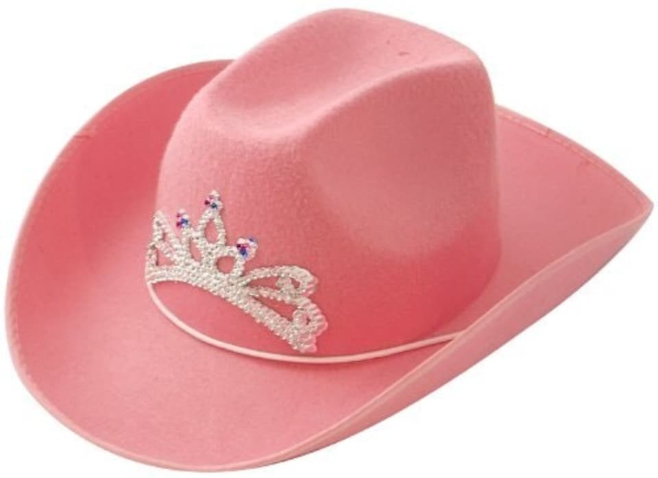 image 1 of Pink Cowboy Hat with Tiara