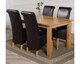 image 2 of Oslo 150 x 90 cm Medium Oak Dining Table and 4 Montana Leather Chairs | Black | Black