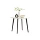 image 1 of Furniturebox Koko White Round Dining Table with Black Legs 100cm