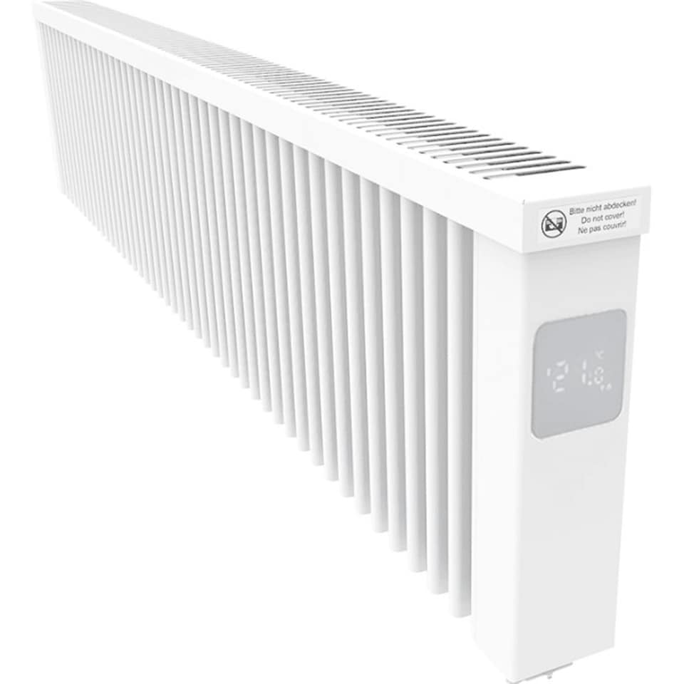 image 1 of 1580mm (W) x 300mm (H) - White Wi-Fi Ceramic Clay Core Electric Radiator (Girona) - 2000 Watts - Depth 90mm - Heats up to 20m²