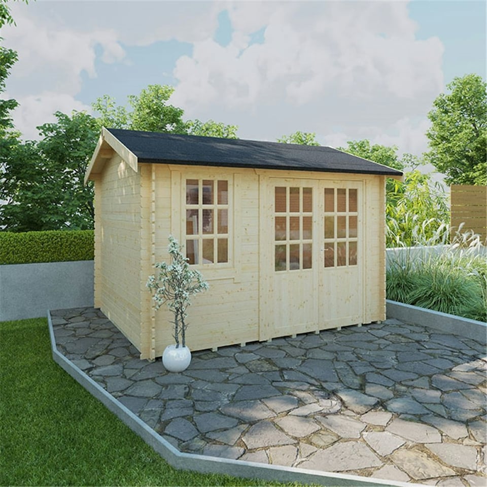 image 1 of 14ft x 12ft (4150mm x 3550mm) Horsforth "The Tallahassee" 28mm Log Cabin With 1 Window